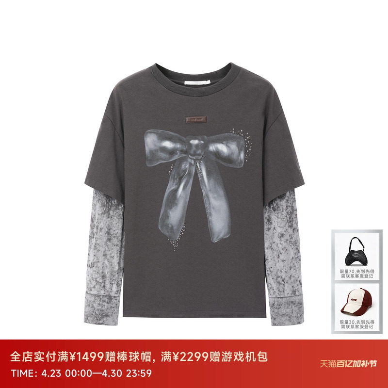 REVAN芮范设计师款趣味蝴蝶结印花单衣RM90802281