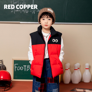 redcopper童装男童女童2025新款秋冬季外套儿童美式马甲羽绒服潮