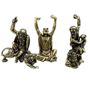 黄铜十八罗汉摆件整套铜十八铜人小摆件铜器收藏小礼品