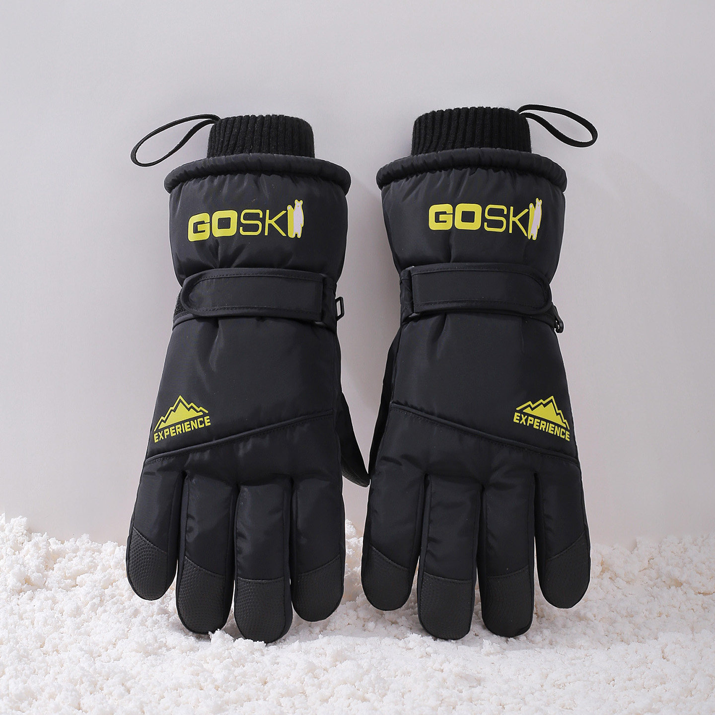 冬季保暖棉手套男女触屏骑行防风加绒加厚户外东北防寒滑雪防泼水