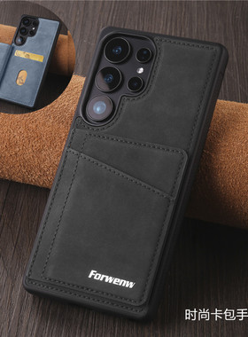 卡包A16适用三星A36 5G手机壳samsung A55带卡包a34支架a54可放卡a14槽证件a35门卡s25ultra cover外套男case