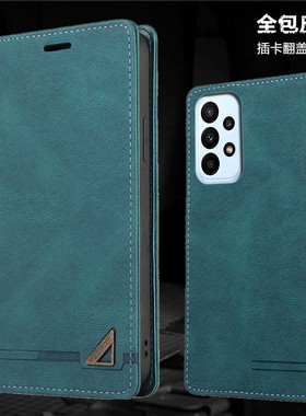 samsung A23 cover适用三星F52 5G手机壳f23翻盖插卡套m23防摔保护套新款商务外壳phone wallet card casing