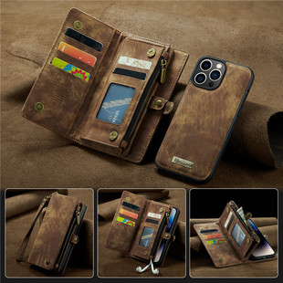 2in1 phone case适用iPhone14promax手机套苹果14plus新品 可拆分磁吸钱包卡套腕带高档防摔全包cover wallet