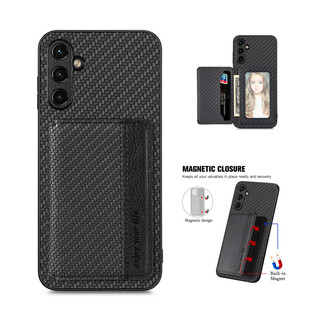 samsung a14 5G case适用三星S23ultra手机壳s23plus插卡s23+保护套a54支架卡槽纤维纹壳车载磁吸phone cover