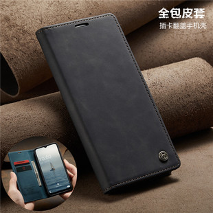 适用samsung a13 case手机壳三星A33翻盖插卡A53皮质5G卡包電話套全包防摔软壳商务purse wallet case cover