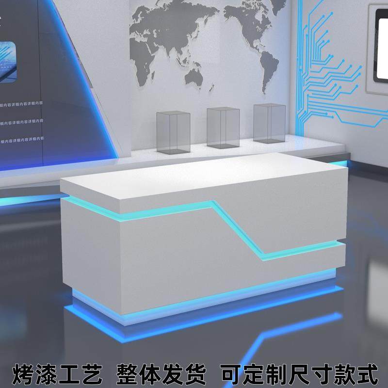 烤漆异形中岛展示柜台公司产品模型展示台展厅展柜样品展柜体验台