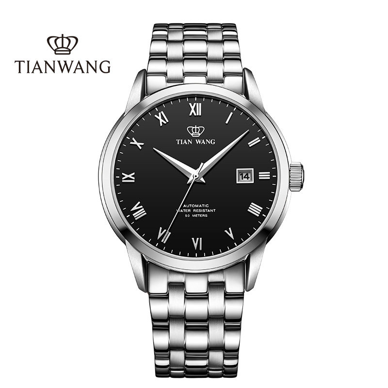 天王表手表男官方正品 钢带自动机械表防水男表商务男士手表5917