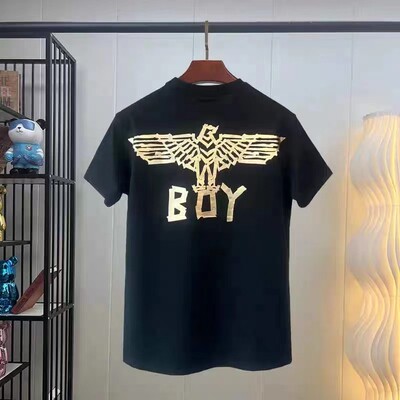 boy短袖休闲男女烫金宽松潮