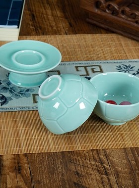 龙泉青瓷供碗供水杯陶瓷供佛