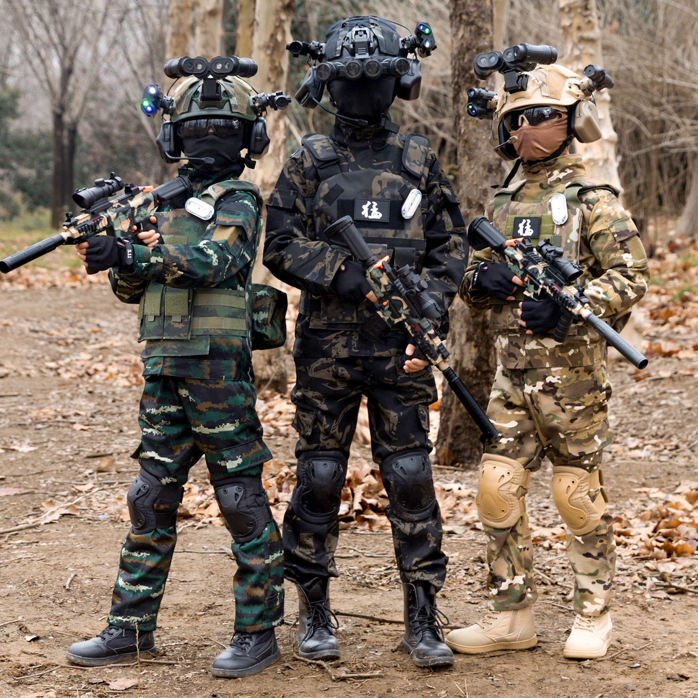 儿童迷彩服特种兵套装男三角洲行动衣服户外战术装备训练表演服装