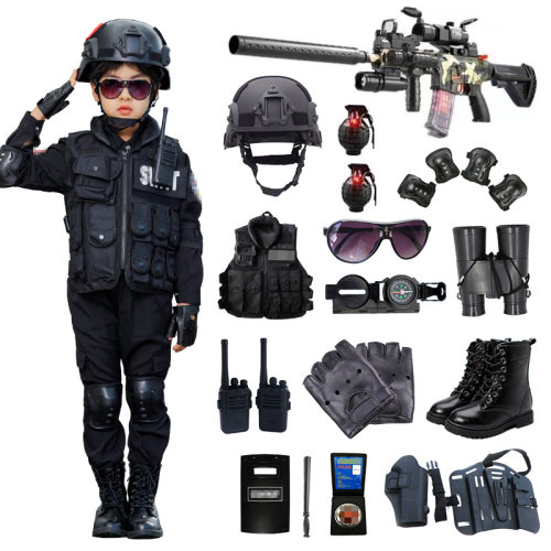 儿童特警服男女童警官演出服套装