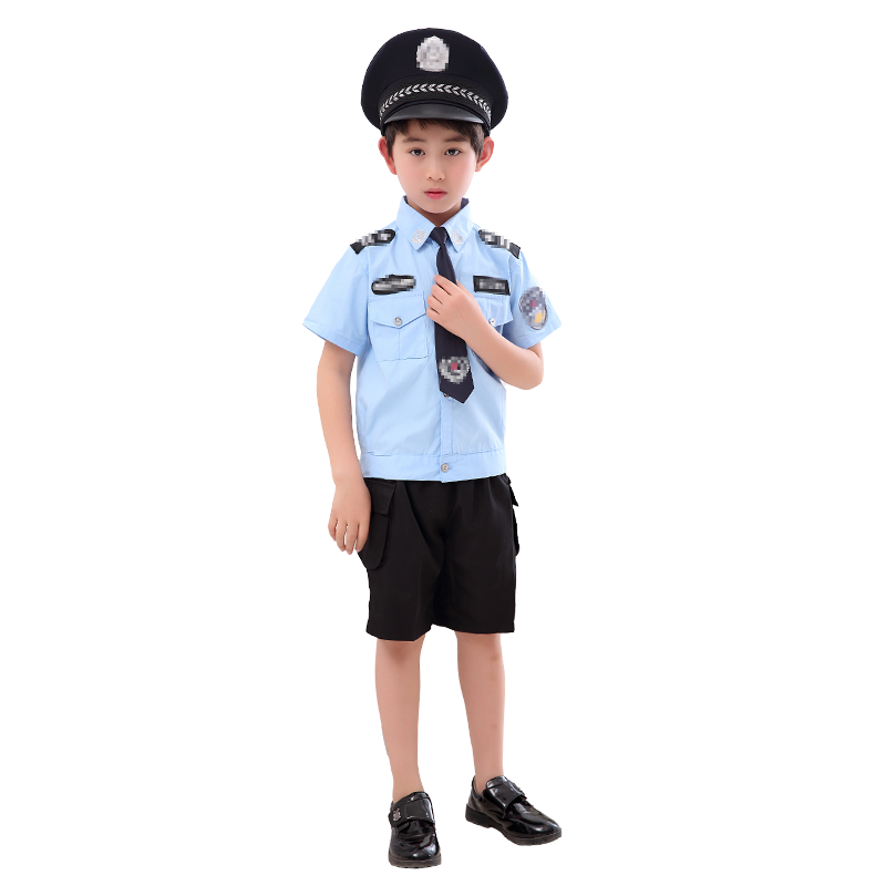 儿童警服男女童特警衣服套装表演特种兵警官服交警演出制服装备夏