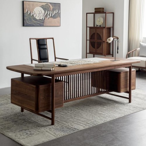 新中式茶桌茶台家用书房办公桌