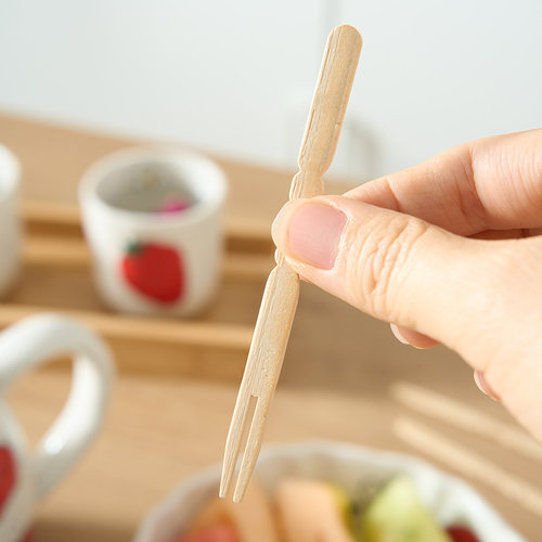 户外便携一次性竹签水果叉