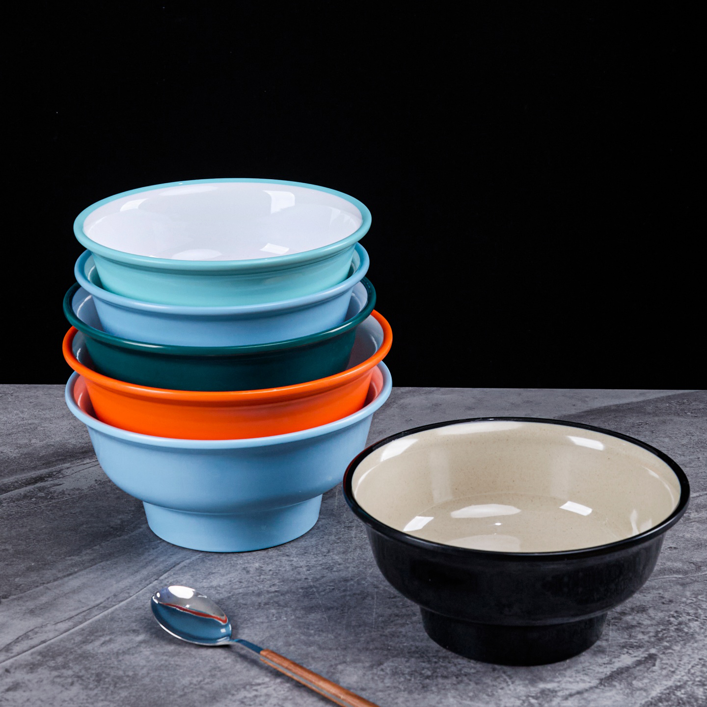 加厚羊肉汤面碗密胺面馆碗螺蛳粉碗拌面胡辣汤粉碗商用牛肉拉面碗