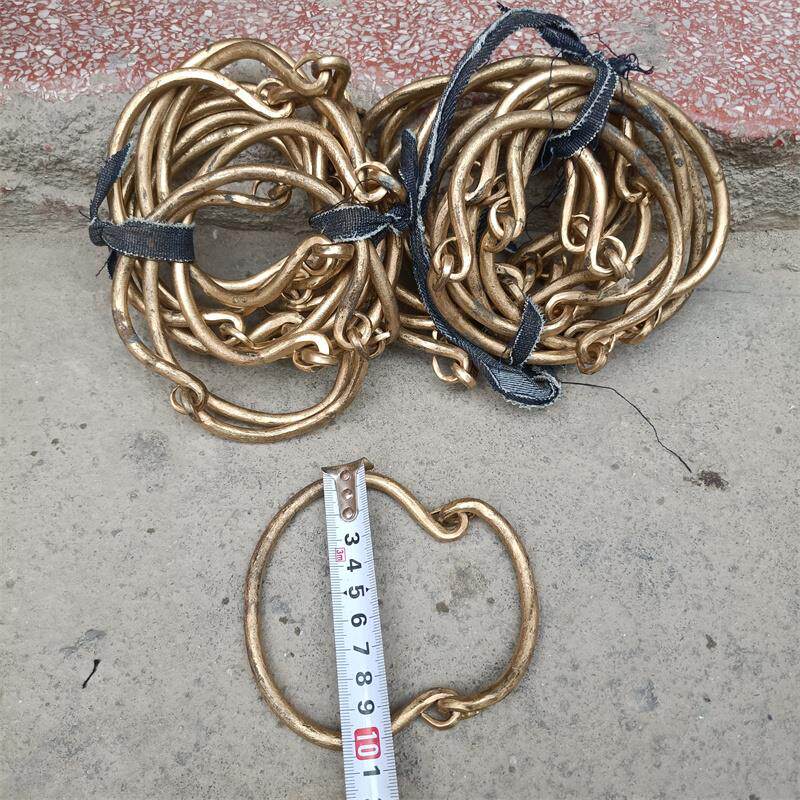 镀锌生熟铜牛鼻环老式传统穿牛鼻子拴牛转扣养殖设备粗约6毫米