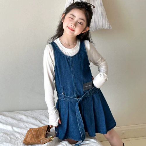 女童牛仔背带裙2026新款儿童夏装亲子装背心裙子春季牛仔裙