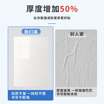 静电白板墙贴墙面不伤墙涂鸦墙画贴纸墙上画纸吸附写字板儿童早教