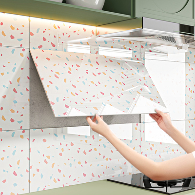 法式厨房墙面自粘防油防火耐高温