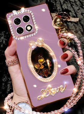 小米14手机壳防摔小米14Pro手机套软硅胶23127PN0CC补妆镜子MI14硅胶软壳5G外壳全包镜头m14保护套女款潮带钻