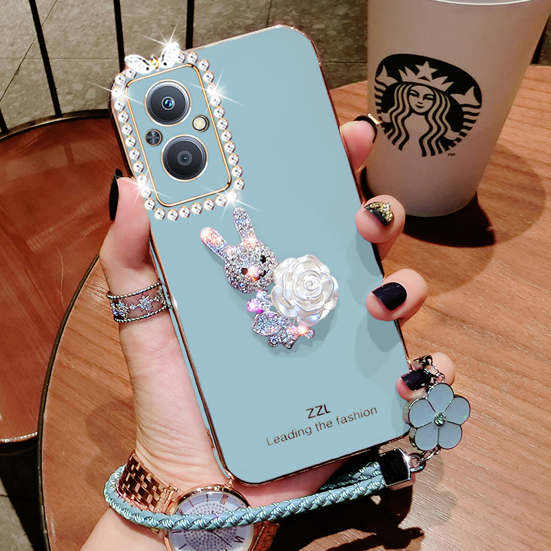 oppoa96手机壳防摔OPPOA96 5G手机套软硅胶PFUM10防摔opopa96手机外壳全包镜头opa96简约钻女款热巴软胶新品