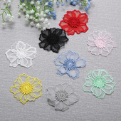 刺绣贴花白色蕾丝布贴小号衣服破洞修补贴布绣补丁衣服贴DIY装 饰