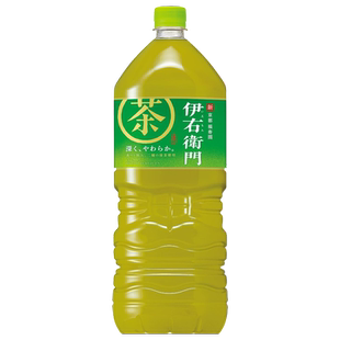 日本进口三得利伊右卫门绿茶抹茶京都福寿园饮料无糖饮品大瓶2L