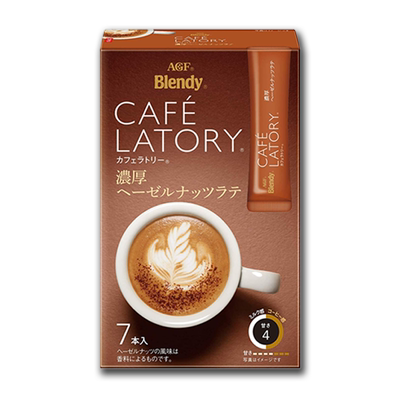agf日本醇厚榛果拿铁速溶咖啡