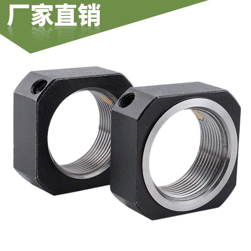 加铜高精密滚珠丝杆支撑座方形锁紧螺母RN/M8 10 20 2535防松螺帽