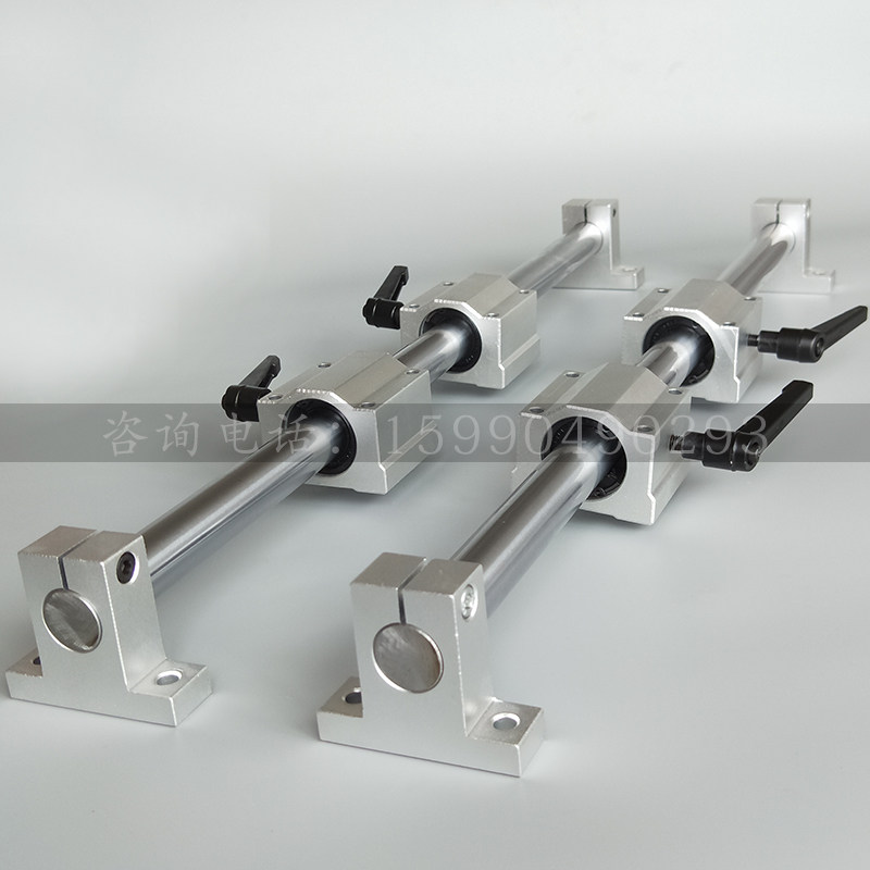 光轴直线导轨锁紧定位滑块带 手柄锁紧固定限位滑台 箱式直线滑块