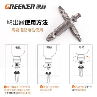 绿林断头螺丝取出器螺纹起子拆除工具滑丝滑牙断丝取出器小螺丝