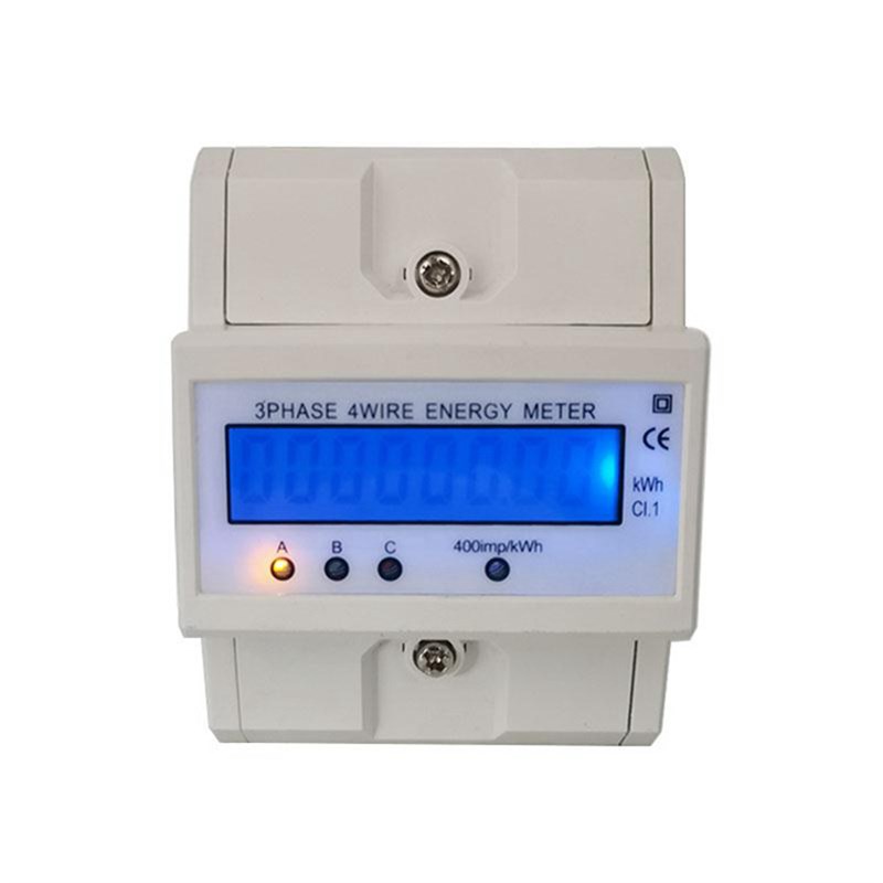 导轨式 三相四线多功能电能表80v工业电表电子式有功液晶电度表