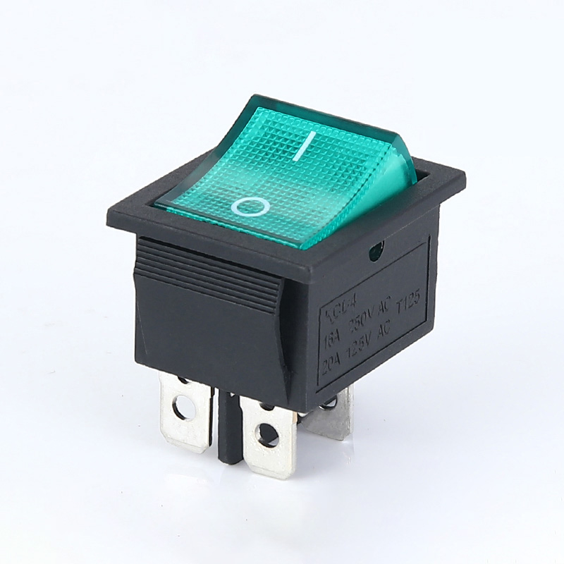 30A电焊机大电流船型开关大功率翘板电源开关KCD4带灯船形四脚2挡