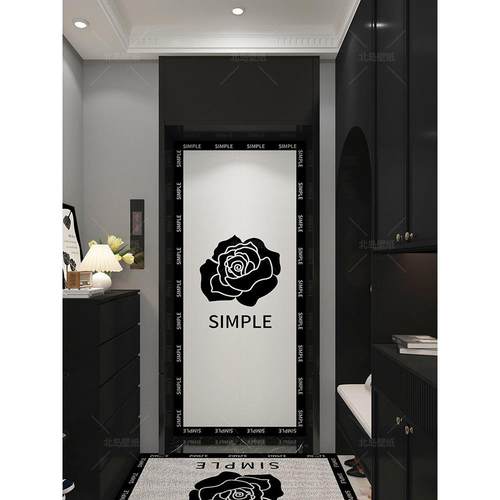 电梯门贴纸高档小香风一户一梯电梯厅装饰贴画电梯间自粘墙贴壁纸