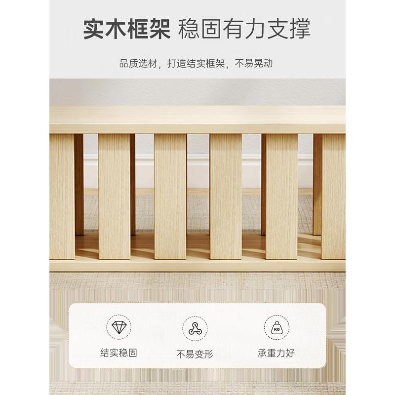 北欧轻奢布艺小凳子家用门口实木小板凳客厅茶几沙发凳脚蹬换鞋凳