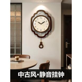 中古风挂钟家用客厅2025新款餐厅艺术创意中式覆古时钟表挂墙高级