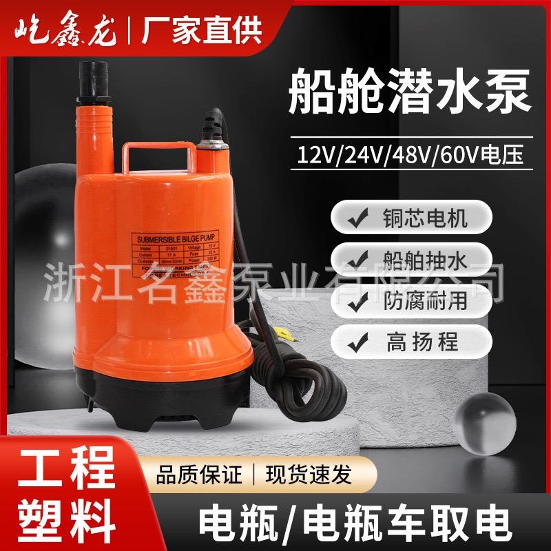 船用直流潜水泵舱底泵12v24v海水耐腐蚀渔船排水泵农用灌溉浇菜泵