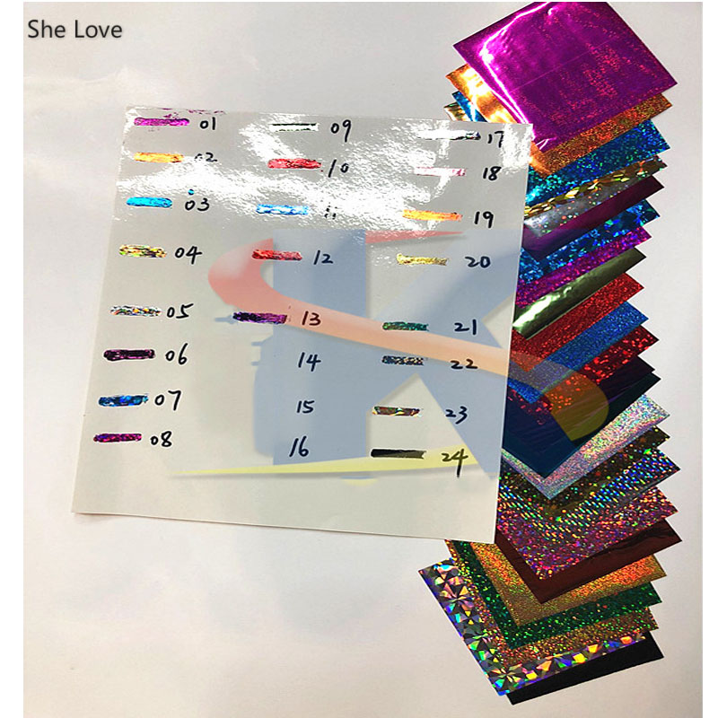 chzimade 48pcs/lot 24 colors hot laser foil stamping paper