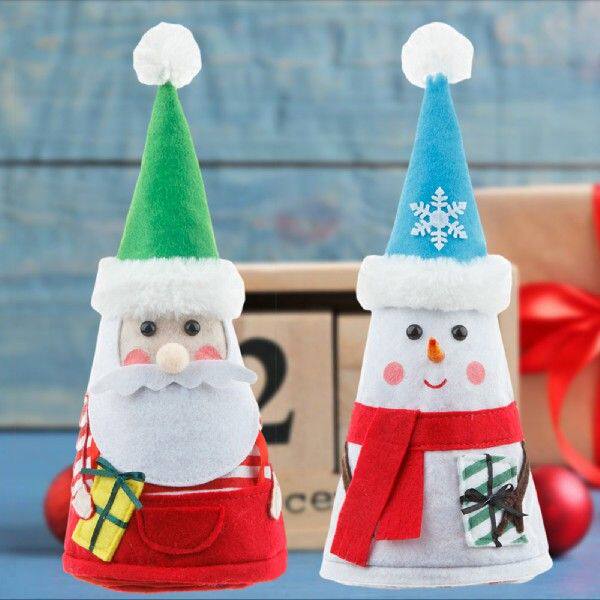christmas decorations santa claus snowman gift bag candy bag