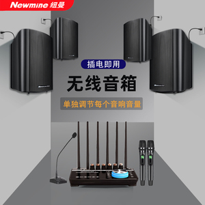 纽曼无线壁挂吸顶音响箱店铺专用蓝牙嵌入式商用吊顶重低音挂墙式