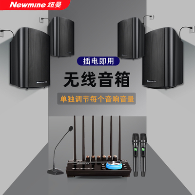 纽曼无线壁挂音响店铺专用重低音
