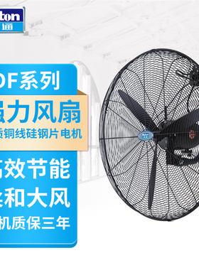 德通牌风扇工业强力电风扇壁挂扇三档调速挂墙式牛角扇DF650-TA