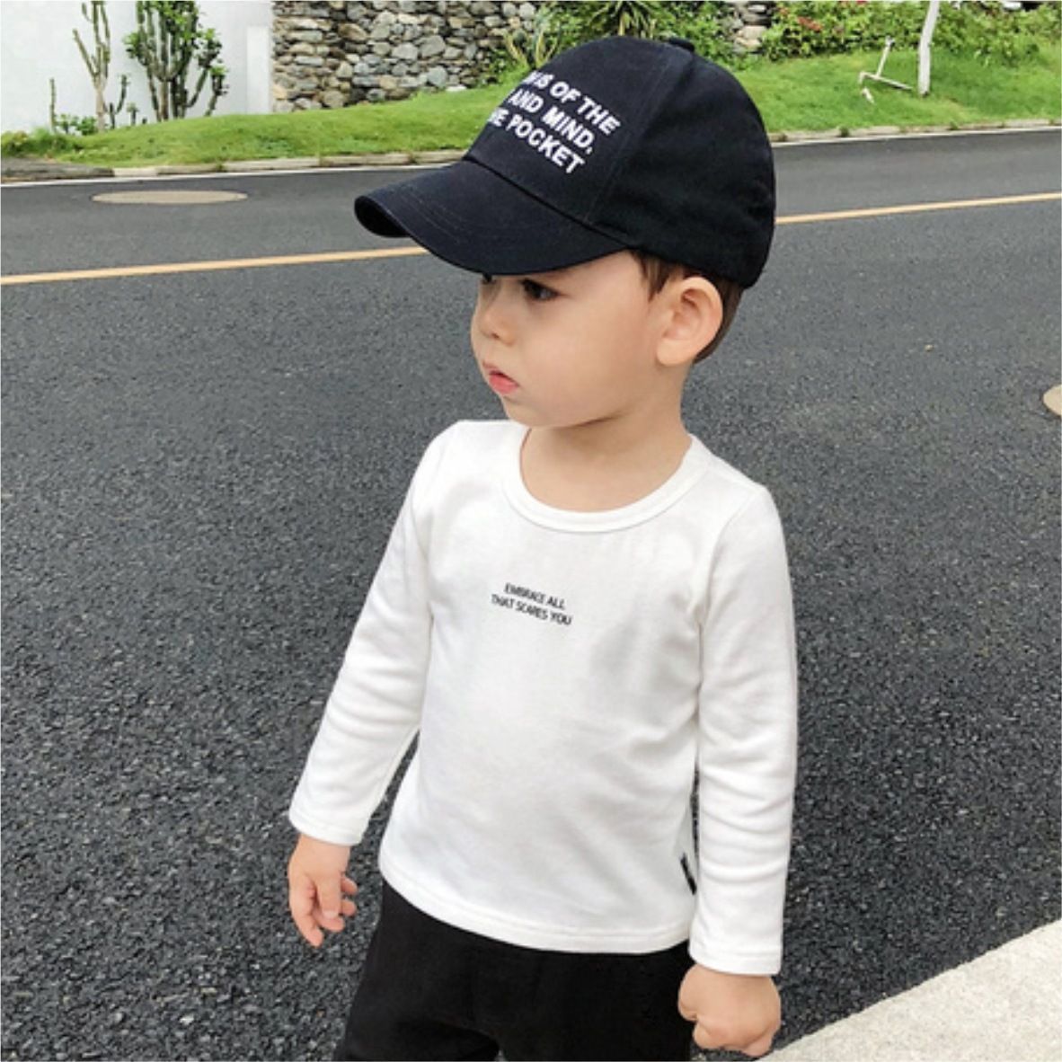 纯棉男女童装长袖t恤春秋