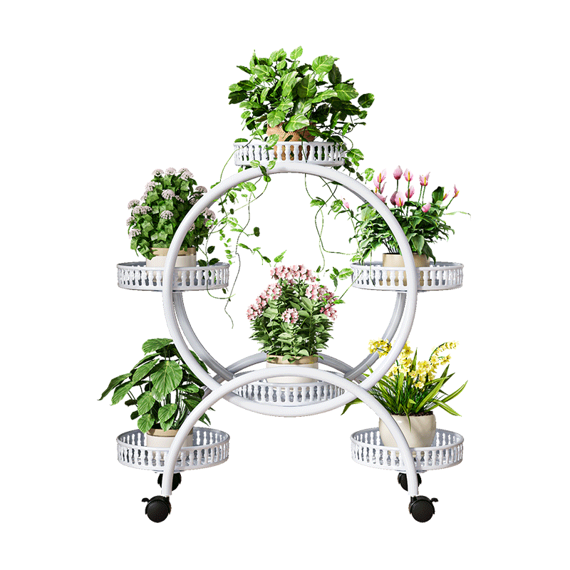 花架子客廳落地式室內(nèi)陽(yáng)臺(tái)置物架戶外庭院多層植物擺放鐵藝花盆架