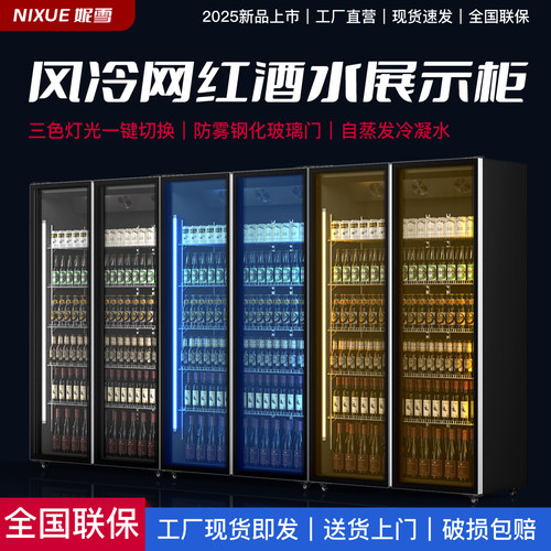 立式冷藏展示柜双开门冷饮