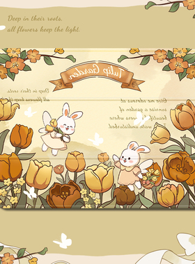 郁金香兔子适用苹果ipad10保护套ipadpro2022新款air2防摔mini6全包9第九代8三折7带笔槽5磁吸4可爱3卡通气囊