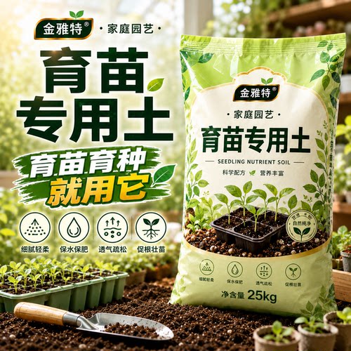 育苗专用营养土蔬菜育苗基质种子土育苗盘土肥料扦插土培育播种土