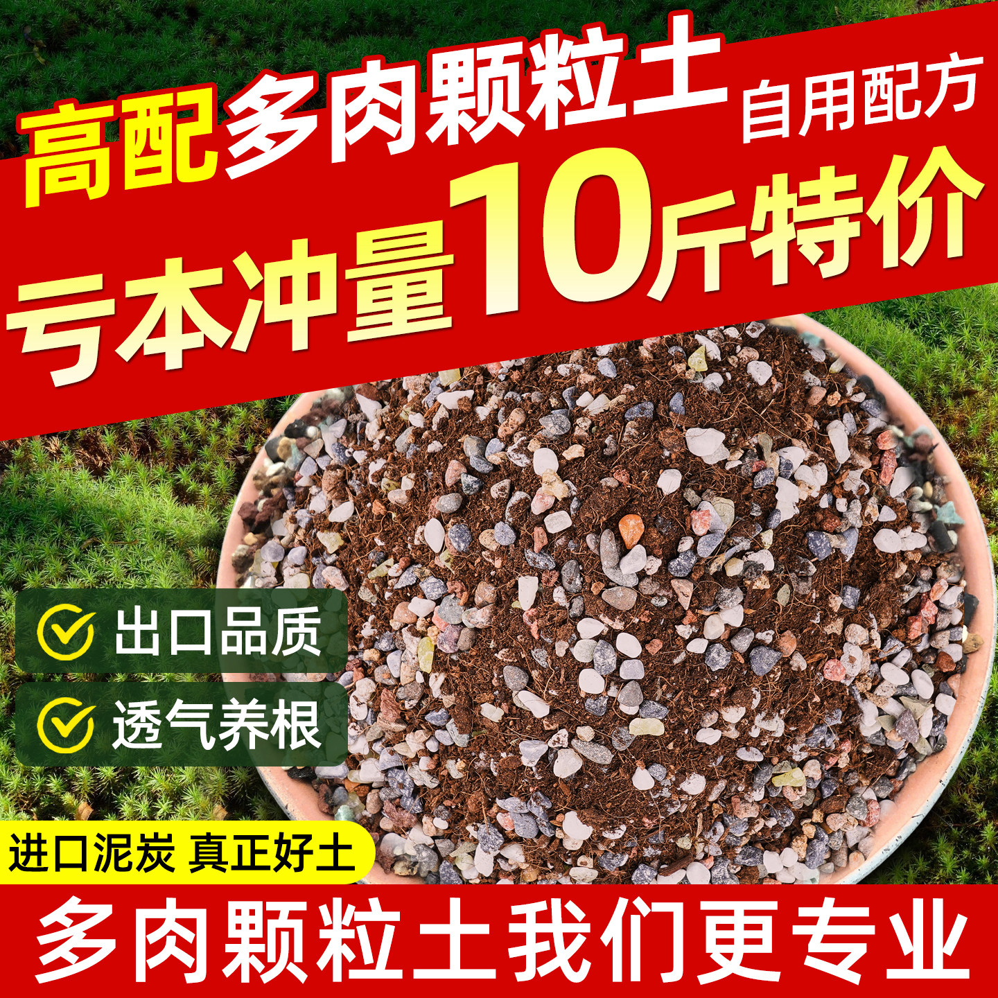 多肉土颗粒土专用营养土肉肉植物种植土铺面石叶插进口泥炭土包邮