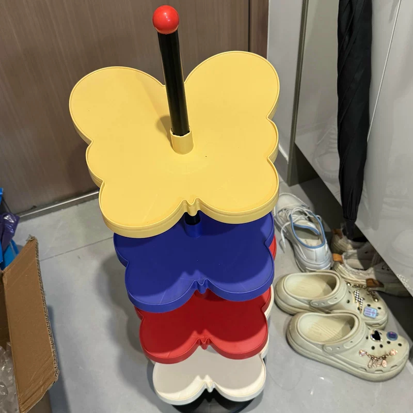多层鞋架多巴胺玄关家用入户小型简易宝宝儿童鞋子收纳神器落地柜