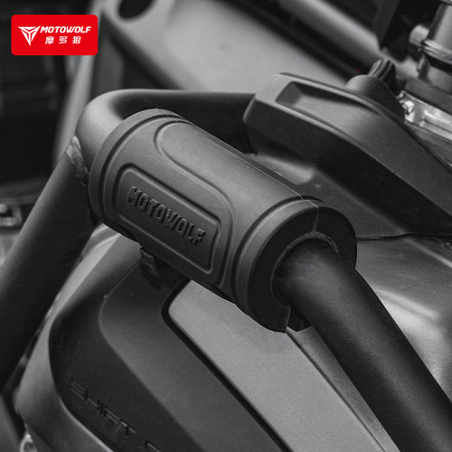 摩多狼摩托车软胶护杠块耐磨防摔